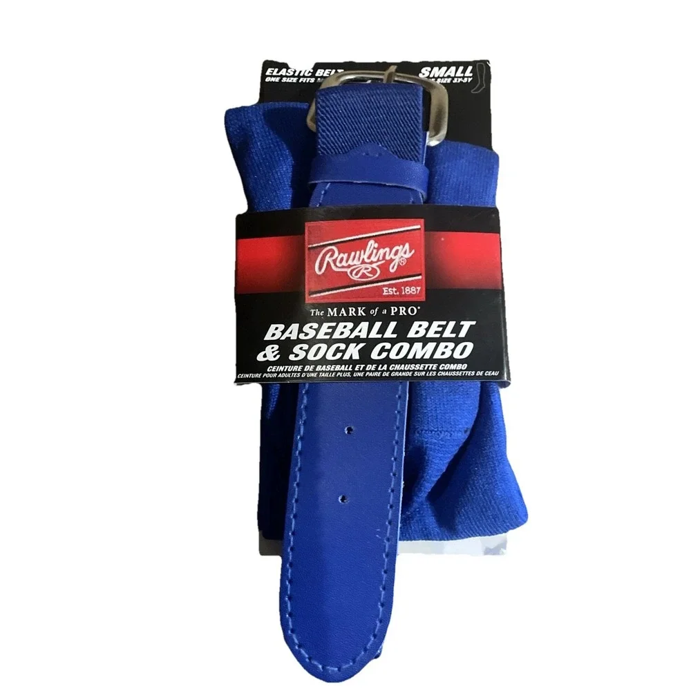Belt & Socks Combo Baseball/Softball Royal Blue Small Elastic Belt Over-the-calf